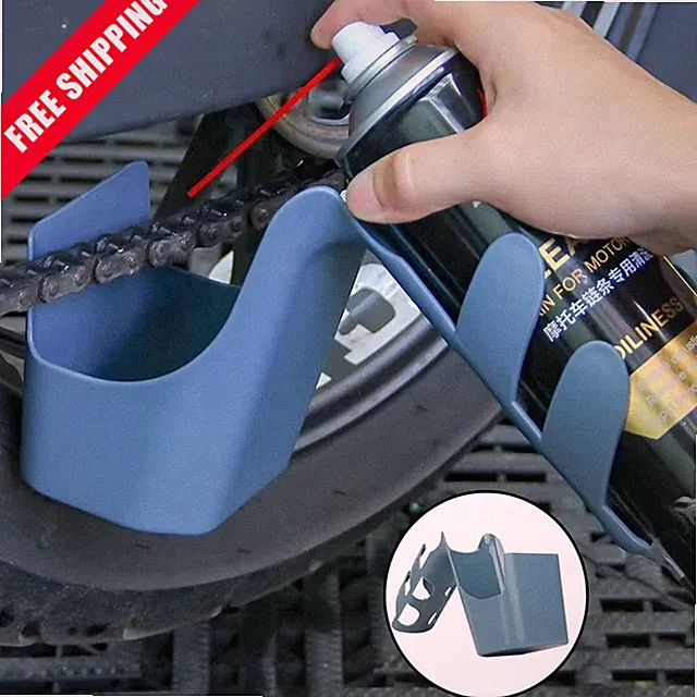 1pcs Motorcycle Chain Oil Storage Tool: Splash-Proof Cleaning Box for Bikes