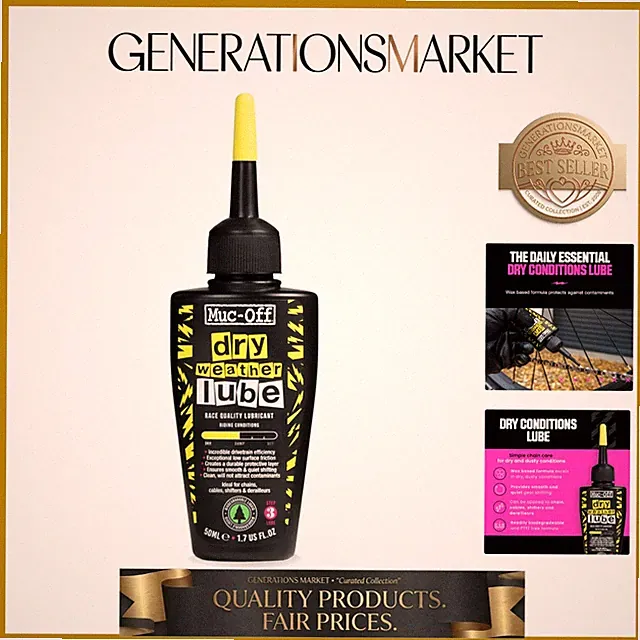 Dry Bike Chain Lube with Microfiber Cloth | Wax-Based Formula for Smooth Gear...