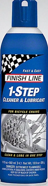 Finish Line 1-Step Cleaner and Bike Chain Lube - 17 fl oz Aerosol Blue