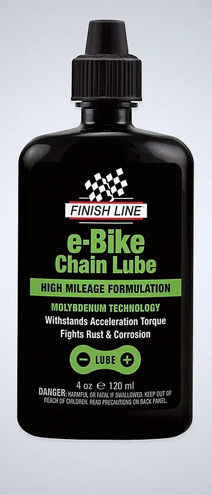Finish Line E Bike Chain Lube 4 oz High Torque Lubricant for Electric Bikes