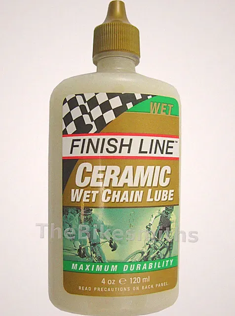Finish Line Wet Ceramic Bike Lube Chain Oil Drip Bottle Economy Size 4oz