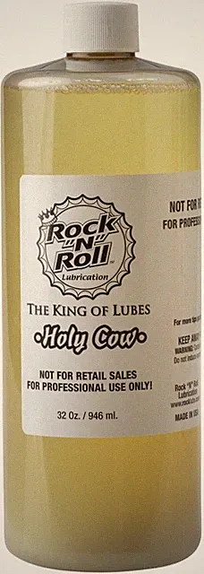 Rock 'N' Roll Holy Cow Bike Chain Lube 32oz - Wet, Dirt-Resistant Drip Lubricant