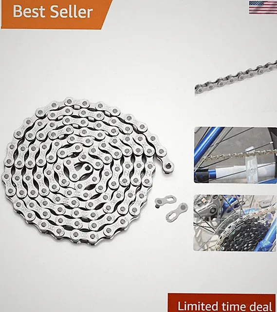 Smooth Lubrication 6/7/8 Speed Bike Chain - Easy Magic Buckle Installation