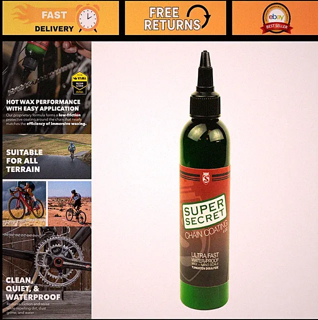 Ultra Fast Bike Chain Lube - Liquid Wax for Smooth, Quiet Performance & Friction