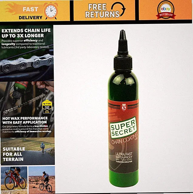 Ultra Fast Bike Chain Lube - Liquid Wax for Smooth, Silent Ride & Friction Reduc
