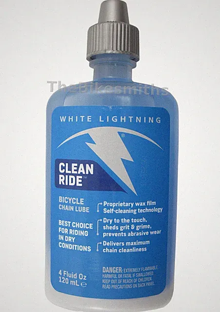 White Lightning Clean Ride 4oz Wax Chain Lube Squeeze Bottle Road Urban MTB Bike